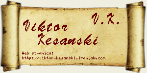 Viktor Kešanski vizit kartica